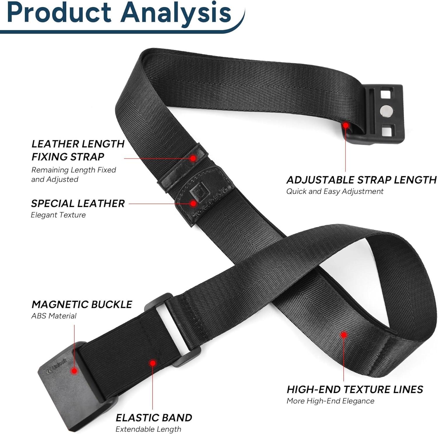 imageTravel Inspira Magnetic QuickRelease Travel Belt for Luggage Strap  HandsFree Lightens Load Secures Multiple Bags Adjustable ampamp Lightweight for Effortless TravelBlack02