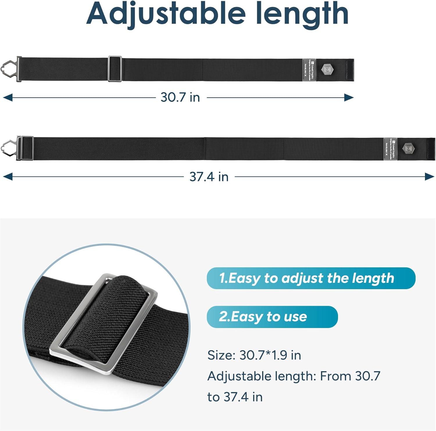 imageTravel Inspira Magnetic QuickRelease Travel Belt for Luggage Strap  HandsFree Lightens Load Secures Multiple Bags Adjustable ampamp Lightweight for Effortless TravelBlack03
