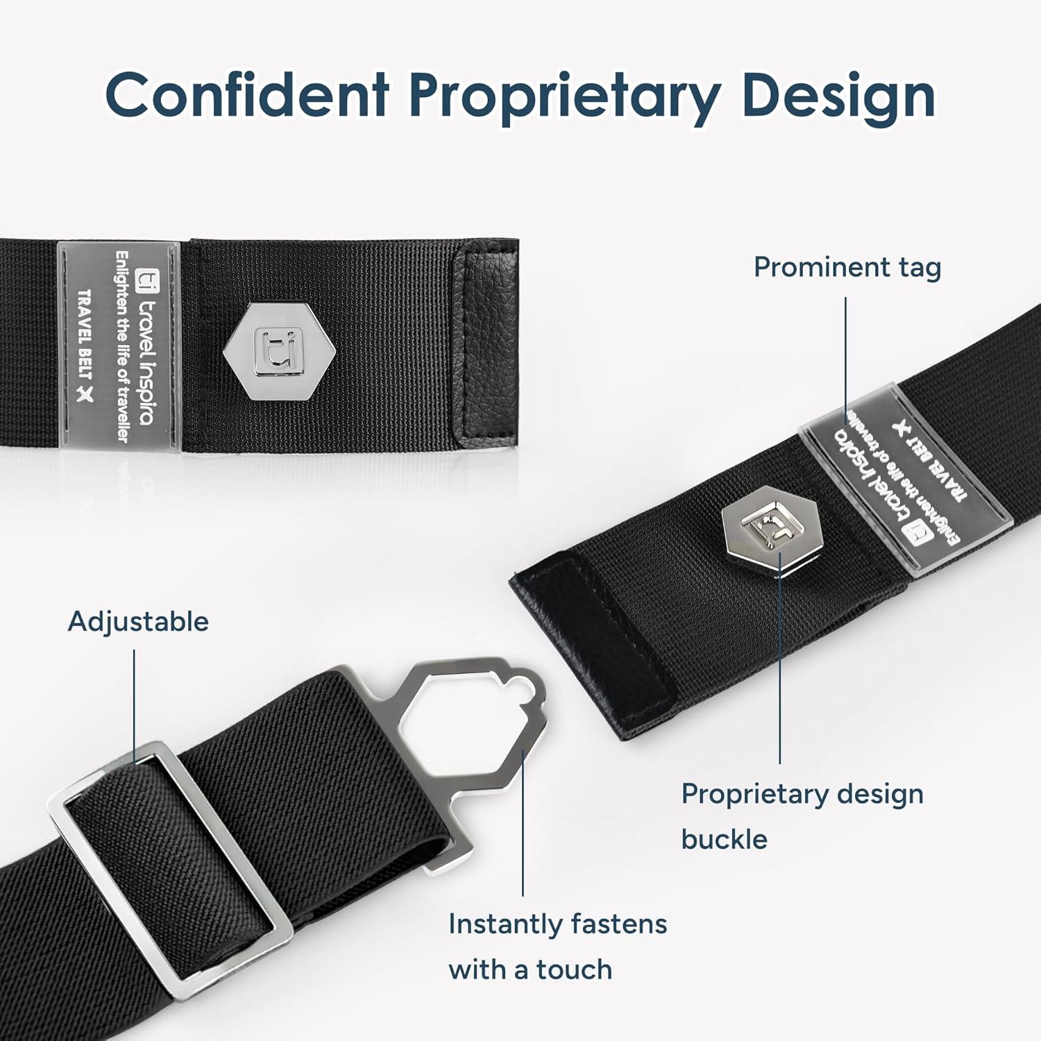 imageTravel Inspira Magnetic QuickRelease Travel Belt for Luggage Strap  HandsFree Lightens Load Secures Multiple Bags Adjustable ampamp Lightweight for Effortless TravelBlack03