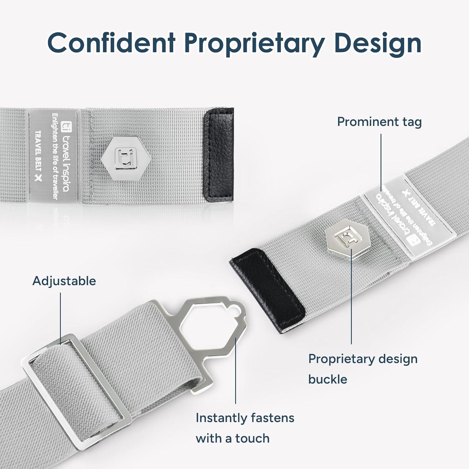 imageTravel Inspira Magnetic QuickRelease Travel Belt for Luggage Strap  HandsFree Lightens Load Secures Multiple Bags Adjustable ampamp Lightweight for Effortless TravelGrey03