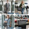 imageConvertible Garment Bag 2in1 Carry On Garment Duffle Weekender 45L with Extended Shoe Compartment Waterproof Nylon Hanging Hook for Travel Business Men Army GreenGrey