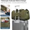 imageConvertible Garment Bag 2in1 Carry On Garment Duffle Weekender 45L with Extended Shoe Compartment Waterproof Nylon Hanging Hook for Travel Business Men Army GreenGreen