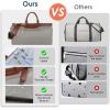 imageConvertible Garment Bag 2in1 Carry On Garment Duffle Weekender 45L with Extended Shoe Compartment Waterproof Nylon Hanging Hook for Travel Business Men Army GreenPU Grey