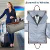 imageConvertible Garment Bag 2in1 Carry On Garment Duffle Weekender 45L with Extended Shoe Compartment Waterproof Nylon Hanging Hook for Travel Business Men Army GreenPU Grey