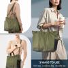 imageLaptop Tote Bag Handbag with TopHandle ampamp Detachable Shoulder Strap MultiPocket Crossbody Computer BagsGreen Medium