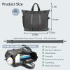 imageLaptop Tote Bag Handbag with TopHandle ampamp Detachable Shoulder Strap MultiPocket Crossbody Computer BagsGrey Medium