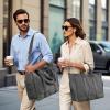 imageLaptop Tote Bag Handbag with TopHandle ampamp Detachable Shoulder Strap MultiPocket Crossbody Computer BagsGrey Medium