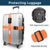 imageTravel Inspira Luggage Straps for Suitcases Travel Belt for Luggage TSA Approved Luggage Straps Suitcase Straps 3Dial Combination Locks Adjustable Suitcase Belt QuickRelease Buckle Orangeorange