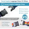 imageTravel Inspira Luggage Straps for Suitcases Travel Belt for Luggage TSA Approved Luggage Straps Suitcase Straps 3Dial Combination Locks Adjustable Suitcase Belt QuickRelease Buckle Orangeblue