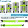 imageTravel Inspira Luggage Straps for Suitcases Travel Belt for Luggage TSA Approved Luggage Straps Suitcase Straps 3Dial Combination Locks Adjustable Suitcase Belt QuickRelease Buckle Orangegreen
