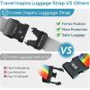 imageTravel Inspira Luggage Straps for Suitcases Travel Belt for Luggage TSA Approved Luggage Straps Suitcase Straps 3Dial Combination Locks Adjustable Suitcase Belt QuickRelease Buckle Orangegray