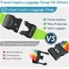 imageTravel Inspira Luggage Straps for Suitcases Travel Belt for Luggage TSA Approved Luggage Straps Suitcase Straps 3Dial Combination Locks Adjustable Suitcase Belt QuickRelease Buckle Orangegreen