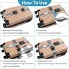 imageTravel Inspira Luggage Straps for Suitcases Travel Belt for Luggage TSA Approved Luggage Straps Suitcase Straps 3Dial Combination Locks Adjustable Suitcase Belt QuickRelease Buckle Orangegray