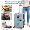 imageTravel Inspira Luggage Straps for Suitcases Travel Belt for Luggage TSA Approved Luggage Straps Suitcase Straps 3Dial Combination Locks Adjustable Suitcase Belt QuickRelease Buckle Orangeblue