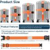 imageTravel Inspira Luggage Straps for Suitcases Travel Belt for Luggage TSA Approved Luggage Straps Suitcase Straps 3Dial Combination Locks Adjustable Suitcase Belt QuickRelease Buckle Orangeorange