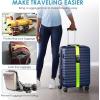 imageTravel Inspira Luggage Straps for Suitcases with TSA Lock Protect Your Luggage AntiBurst High Visibility Color Easy to Identify Luggage Adjustable Heavy Duty Belt for 2032 Inch SuitcasesFluorescent Green