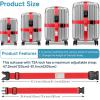 imageTravel Inspira Luggage Straps for Suitcases with TSA Lock Protect Your Luggage AntiBurst High Visibility Color Easy to Identify Luggage Adjustable Heavy Duty Belt for 2032 Inch SuitcasesCross RedNew