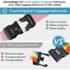 imageTravel Inspira Luggage Straps for Suitcases with TSA Lock Protect Your Luggage AntiBurst High Visibility Color Easy to Identify Luggage Adjustable Heavy Duty Belt for 2032 Inch SuitcasesPink