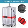 imageTravel Inspira Luggage Straps for Suitcases with TSA Lock Protect Your Luggage AntiBurst High Visibility Color Easy to Identify Luggage Adjustable Heavy Duty Belt for 2032 Inch SuitcasesRed