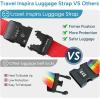 imageTravel Inspira Luggage Straps for Suitcases with TSA Lock Protect Your Luggage AntiBurst High Visibility Color Easy to Identify Luggage Adjustable Heavy Duty Belt for 2032 Inch SuitcasesCross RedNew