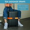 imageTravel Inspira Luggage Straps for Suitcases with TSA Lock Protect Your Luggage AntiBurst High Visibility Color Easy to Identify Luggage Adjustable Heavy Duty Belt for 2032 Inch SuitcasesOrange