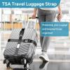 imageTravel Inspira Luggage Straps for Suitcases with TSA Lock Protect Your Luggage AntiBurst High Visibility Color Easy to Identify Luggage Adjustable Heavy Duty Belt for 2032 Inch SuitcasesCross BlackNew