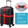 imageTravel Inspira Luggage Straps for Suitcases with TSA Lock Protect Your Luggage AntiBurst High Visibility Color Easy to Identify Luggage Adjustable Heavy Duty Belt for 2032 Inch SuitcasesRed4P