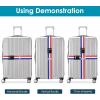 imageTravel Inspira Luggage Straps for Suitcases with TSA Lock Protect Your Luggage AntiBurst High Visibility Color Easy to Identify Luggage Adjustable Heavy Duty Belt for 2032 Inch SuitcasesRed White Blue