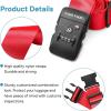 imageTravel Inspira Luggage Straps for Suitcases with TSA Lock Protect Your Luggage AntiBurst High Visibility Color Easy to Identify Luggage Adjustable Heavy Duty Belt for 2032 Inch SuitcasesCross RedNew
