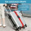 imageTravel Inspira Luggage Straps for Suitcases with TSA Lock Protect Your Luggage AntiBurst High Visibility Color Easy to Identify Luggage Adjustable Heavy Duty Belt for 2032 Inch SuitcasesRed