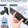 imageTravel Inspira Magnetic QuickRelease Travel Belt for Luggage Strap  HandsFree Lightens Load Secures Multiple Bags Adjustable ampamp Lightweight for Effortless TravelBlack02