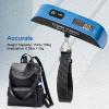 imagetravel inspira Luggage Scale Portable Digital Hanging Baggage Scale for Travel Suitcase Weight Scale with Rubber Paint 110 Pounds Battery IncludedBlue