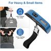 imagetravel inspira Luggage Scale Portable Digital Hanging Baggage Scale for Travel Suitcase Weight Scale with Rubber Paint 110 Pounds Battery IncludedBlue