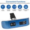 imagetravel inspira Luggage Scale Portable Digital Hanging Baggage Scale for Travel Suitcase Weight Scale with Rubber Paint 110 Pounds Battery IncludedBlue