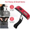 imagetravel inspira Luggage Scale Portable Digital Hanging Baggage Scale for Travel Suitcase Weight Scale with Rubber Paint 110 Pounds Battery IncludedRed