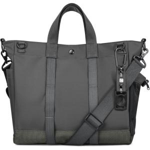 imageLaptop Tote Bag Handbag with TopHandle ampamp Detachable Shoulder Strap MultiPocket Crossbody Computer BagsGrey Medium