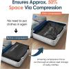 imageVacuum Compression Bags IP67 Waterproof with Shoulder Strap Reusable Travel Space Saver for Carry On Suitcases and BackpackBlack1PCWith Pump