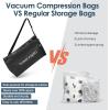 imageVacuum Compression Bags IP67 Waterproof with Shoulder Strap Reusable Travel Space Saver for Carry On Suitcases and BackpackBlack2PCWith Pump