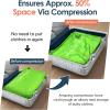 imageVacuum Compression Bags IP67 Waterproof with Shoulder Strap Reusable Travel Space Saver for Carry On Suitcases and BackpackGreen1PCNo Pump