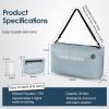 imageVacuum Compression Bags IP67 Waterproof with Shoulder Strap Reusable Travel Space Saver for Carry On Suitcases and BackpackGrey Blue2PCWith Pump