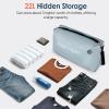 imageVacuum Compression Bags IP67 Waterproof with Shoulder Strap Reusable Travel Space Saver for Carry On Suitcases and BackpackGrey Blue2PCWith Pump