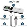 imagetravel inspira Luggage Scale BatteryFree Travel Essentials Portable Handheld Digital Suitcase Weight Scale for for Travel Accessories 110lbs50kg Dark BlueWhite