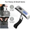 imagetravel inspira Luggage Scale Portable Digital Hanging Baggage Scale for Travel Suitcase Weight Scale with Rubber Paint 110 Pounds Battery Included Sliver 2 Pcs