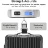 imagetravel inspira Luggage Scale Portable Digital Hanging Baggage Scale for Travel Suitcase Weight Scale with Rubber Paint 110 Pounds Battery Included Sliver 2 Pcs