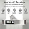 imagetravel inspira Luggage Scale Portable Digital Hanging Baggage Scale for Travel Suitcase Weight Scale with Rubber Paint 110 Pounds Battery IncludedWhite Stainless steel