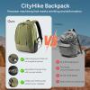 imagetravel inspira Travel Laptop Backpack Business Anti Theft Sturdy Work Bag with USB Charging Port Airline Approved College Computer Bag Gift for Men ampamp Women Fits 16 Inch Notebook Green