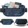 imagetravel inspira Travel Money Belt with Slim AntiTheft RFID Blocking Passport Holder for Travel Concealed under Clothes for Ultimate Protection of Credit Cards Cash Passport ampamp Documents BlackNavy Blue