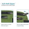 imagetravel inspira Travel Money Belt with Slim AntiTheft RFID Blocking Passport Holder for Travel Concealed under Clothes for Ultimate Protection of Credit Cards Cash Passport ampamp Documents BeigeGreen