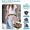 imagetravel inspira Travel Money Belt with Slim AntiTheft RFID Blocking Passport Holder for Travel Concealed under Clothes for Ultimate Protection of Credit Cards Cash Passport ampamp Documents BlackBeige