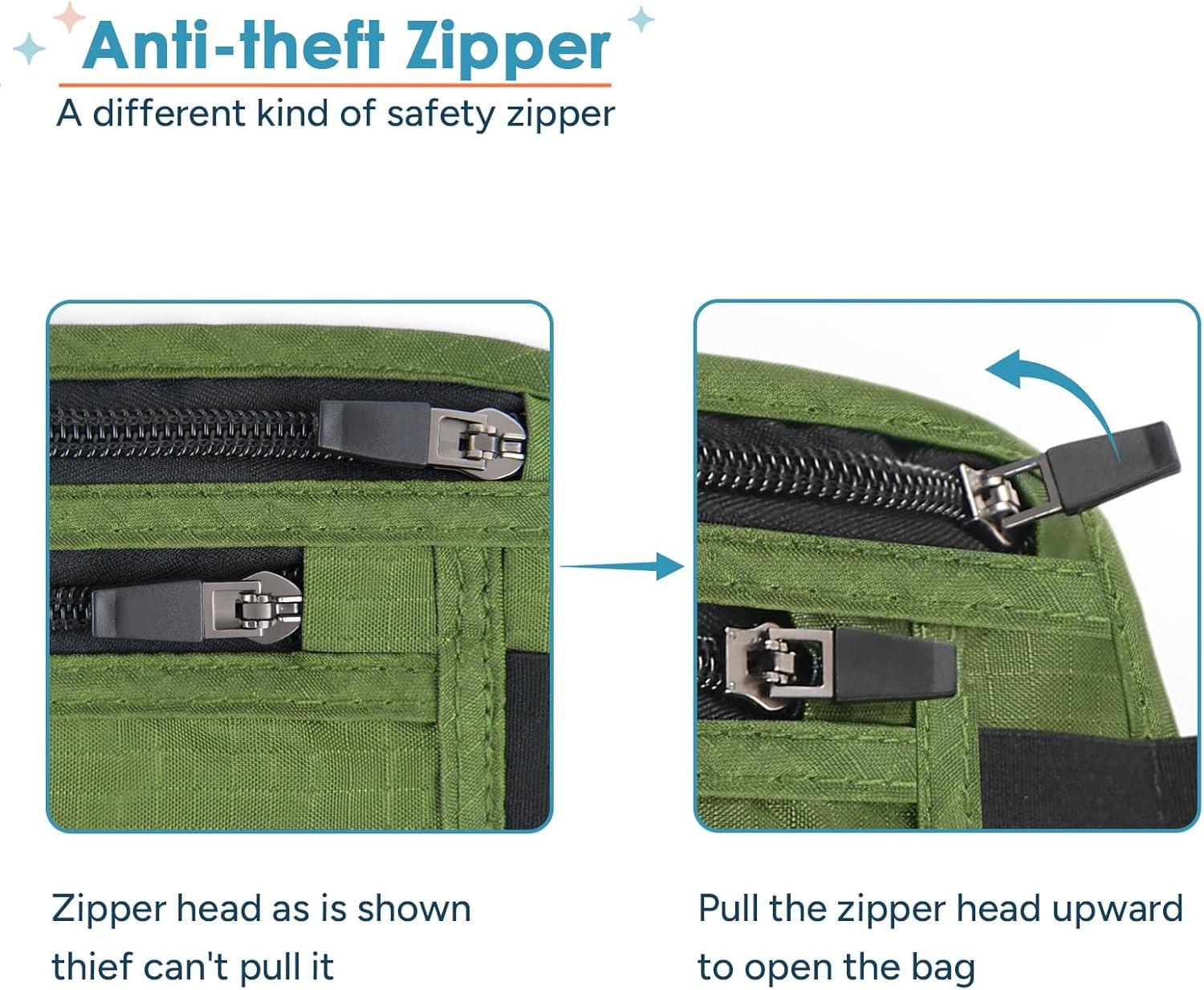imagetravel inspira Travel Money Belt with Slim AntiTheft RFID Blocking Passport Holder for Travel Concealed under Clothes for Ultimate Protection of Credit Cards Cash Passport ampamp Documents BlackGreen